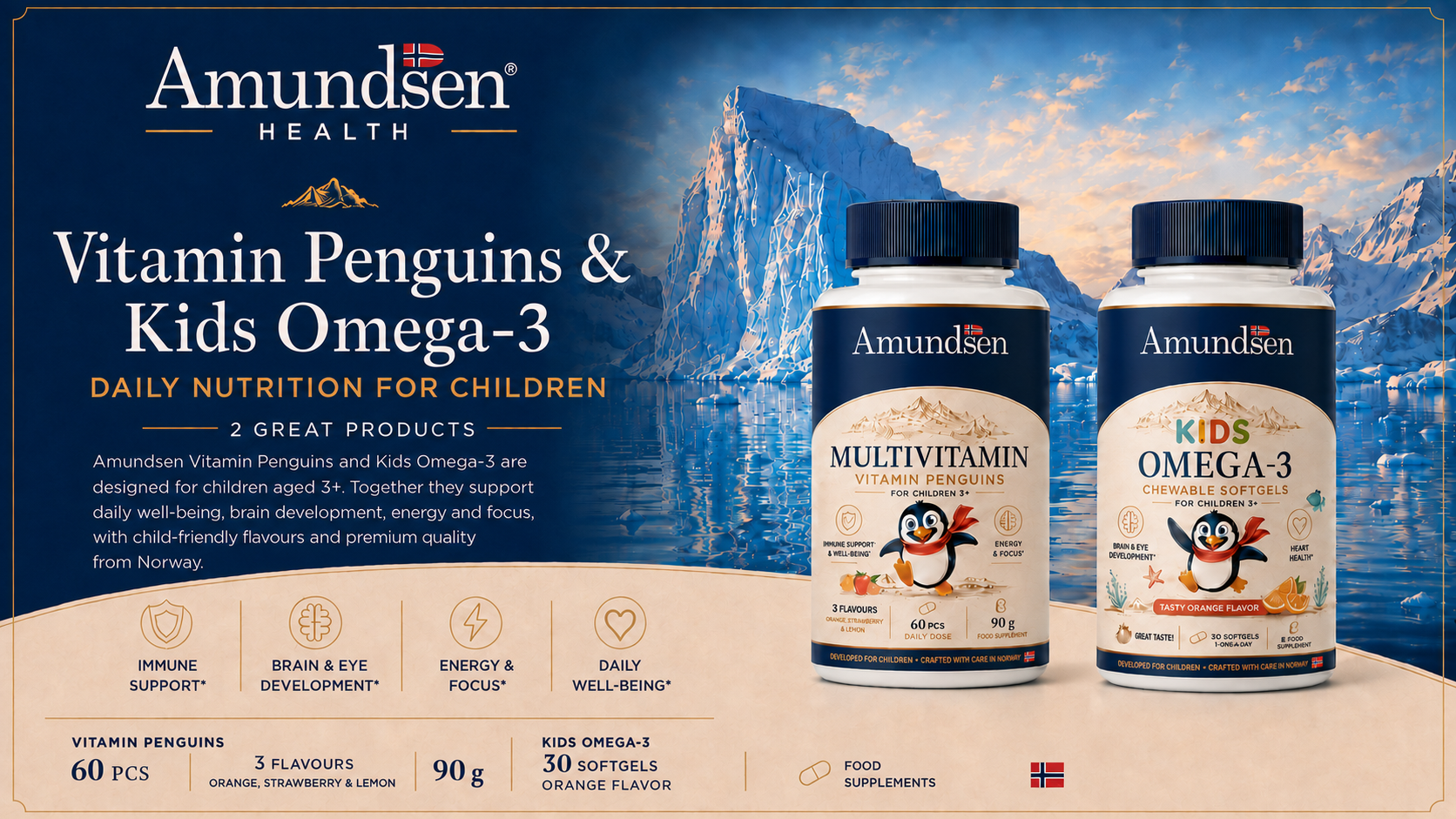 Amundsen Vitamin Penguins and Kids Omega-3